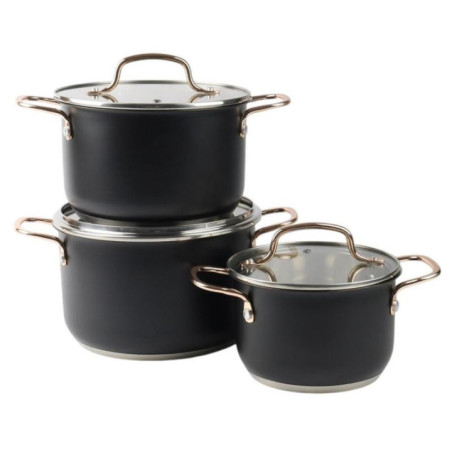 Garnki  6 elementów nierdzewne Hausmann Elite